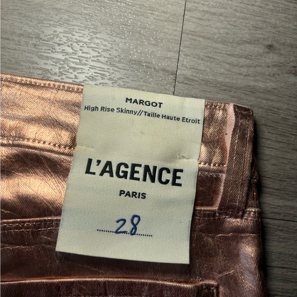 L’Agence Margot High Rise Skinny Metallic Jeans - Picture 4 of 8